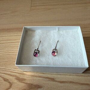 Iridescent glass drop earrings